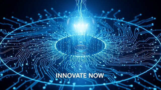 Innovation Technology Concept with Circuitry.