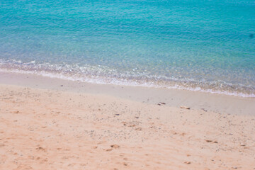 beautiful waves, blue sea water in sunny day