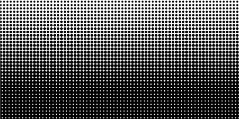 Dotted halftone gradient texture. Vanishing polka dot background. Repeating dots gradation pattern background. Black fading comic pop art overlay backdrop. Halftone raster effect wallpaper. Vector