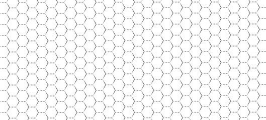 Abstract white hexagon geometric pattern background. Futuristic digital high-technology banner