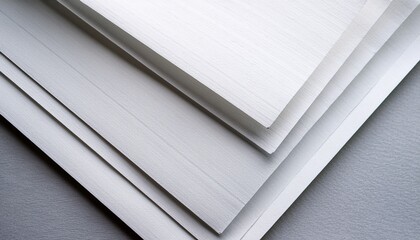 close up of textured white paper sheets overlapping at a diagonal