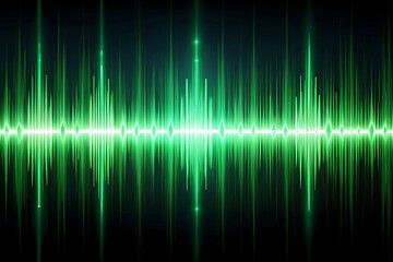 Sound wave green glow