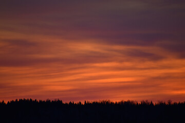 At the dawn of an autumn morning, Sainte-Apolline, Qu&eacute;bec, Canada
