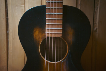 Obraz premium Old acoustic guitar from the 60s