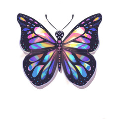 butterfly isolated on white icon of artwork © vita