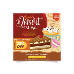 Dessert Festival Design With Illustration and Elements