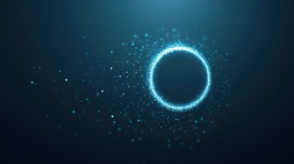 Center-stage loading icon on a textured dark background with cool glow