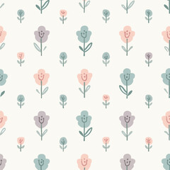 PastelRoseFloralSeamlessPattern