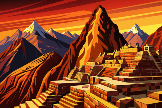 Steep mountain slopes surrounding Machu Picchu create a powerful landscape where ancient stone structures meet dramatic elevation and natural Andean terrain