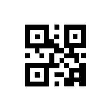 modern QR code for mobile payment and information access icon flat design