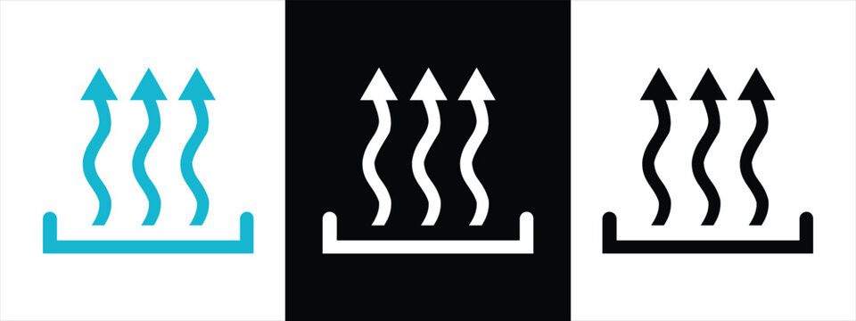 Heat icon three arrow up concept. Vector eps 10