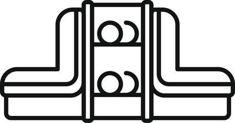 Train seats with luggage racks for public transport traveling