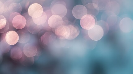 Blurred Pink Circles on Blue Gradient Background