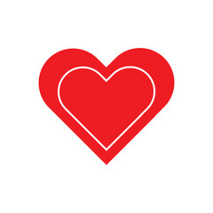 icon heart on a white background. love vector illustration