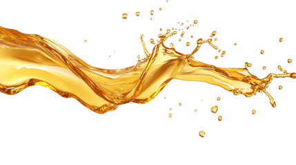 Fototapeta premium Liquid splash, golden fluid, droplets, abstract motion, dynamic fluid
