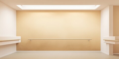 Fototapeta premium Empty dance studio with warm lighting and smooth walls
