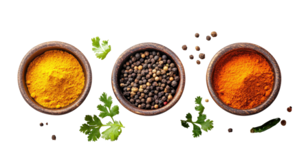 Variety of natural spices, aromatic cooking ingredients, culinary elements