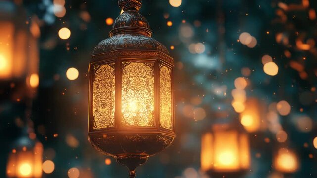 Eid ul fitr, Ramadan Kareem,Eid al Adha, Eid Mubarak, Eid ul fitr,Eid al Adha , Ashura. Muslim symbolism with islamic lantern and crescent. Holiday card. Banner. Copy space