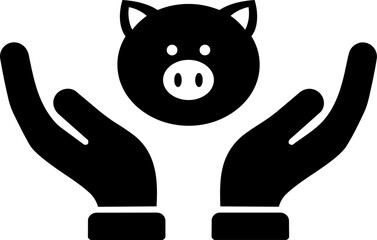 Pig Farming Icon for Livestock Management and Pork Industry