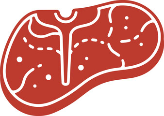 Marbled Beef Steak Icon for Meat and Livestock Industry Design