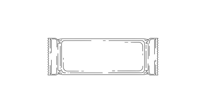 Sealed chocolate bar in minimalist packaging isolated on a plain white background, showcasing clean lines and simplicity