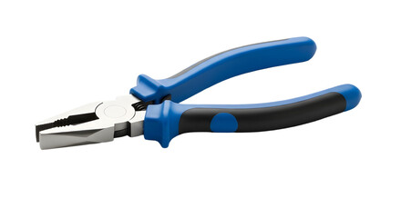 Professional Pliers Tool with Blue and Black Handles Isolated Product Shot isolated PNG with Transparent Background
