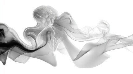 Abstract Smoke Sculpture: An artistic dance of ethereal smoke, swirling and undulating in a mesmerizing display of movement and form. Evoking a sense of mystery and transience.