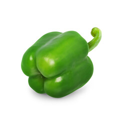 Fresh Green Bell Pepper Paprika Isolated for Cooking, Juicing, and Healthy Nutrition on Transparent Background png