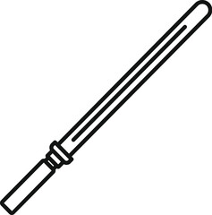 Fototapeta premium Science fiction weapon featuring a glowing plasma blade for combat