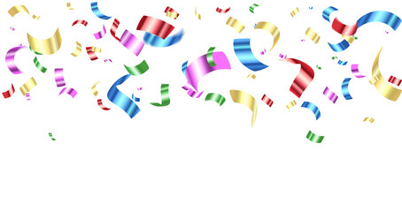 Realistic colorful confetti 