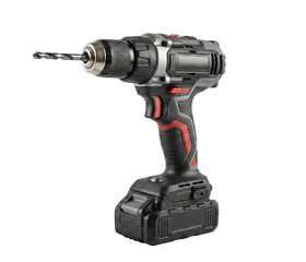 Cordless power drill driver. Construction and DIY tool.