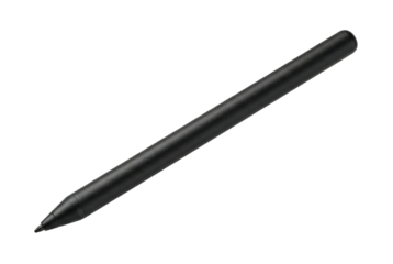Black digital stylus pen. Creative tablet accessory.
