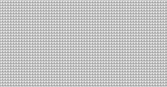ニットのパターンの線画テクスチャ - 白い毛糸の編み目柄の横長の背景やバナーの素材 - 1.91:1