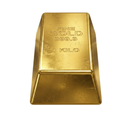 Gold bullion bar 1 kilo. Wealth investment asset.