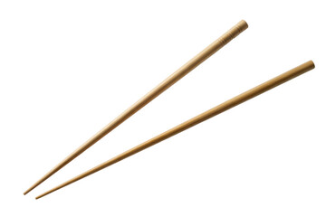 Pair of wooden drumsticks wooden sticks music isolated on a transparent background