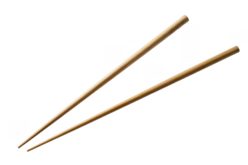 Pair of wooden drumsticks wooden sticks music isolated on a transparent background