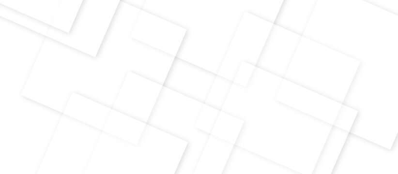 abstract technology concept white background. geometric modern background design with square lines and dots. business illustration vector.