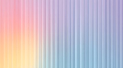 Obraz premium Abstract background with a soft pastel gradient transitioning from pink and yellow to blue and purple featuring a subtle vertical ribbed texture for depth