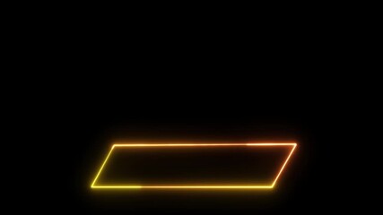 Neon glowing Modern lower third animation bar with name title placeholder and transparent background for streaming use, Animated Lower Third with Multi Directional Motion. Lower third bar with clean