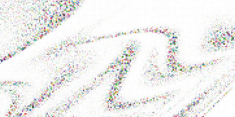 elegant green and blue halftones background on white background. vector dots