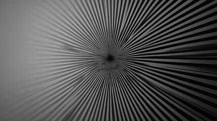 Abstract geometric pattern with radial lines in black and white for graphic design, Brain Teaser Month