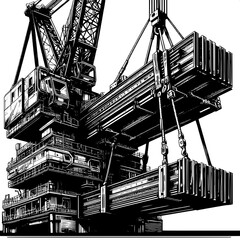 Crane Operator Lifting Materials
