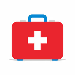 Obraz premium First aid kit box with cross symbol