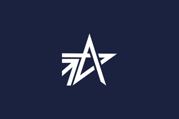 star arrow logo icon design template