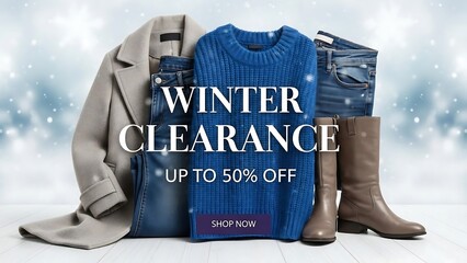 Winter clothing sale discount offer.
