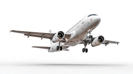 Soaring Above: A commercial jet ascends gracefully against the backdrop, symbolizing travel, aviation, and global connectivity.