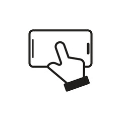 Obraz premium Solid Landscape Gesture Interaction on Screen