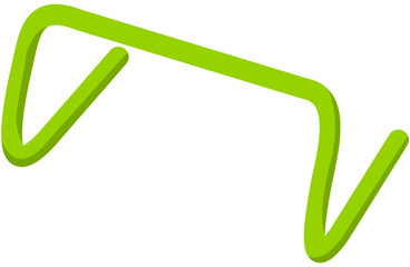 Green Training Hurdle Illustration. Editable Color Vector