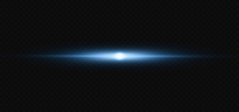 Vector illustration in blue color. Set of light effects. Glare and flash. Bright beams of light. Glowing lines. Vector illustration.Dust. Christmas Flash.
