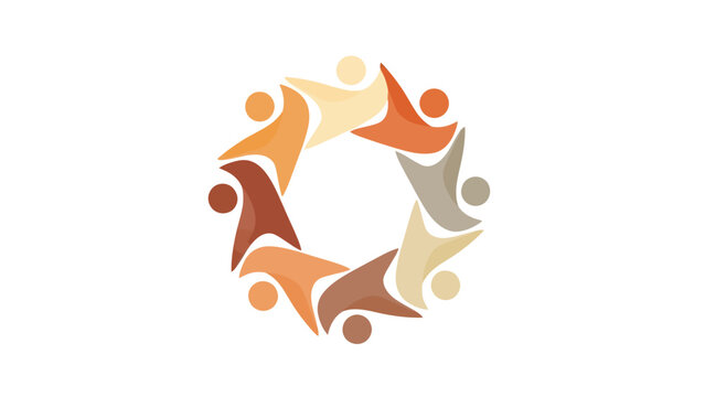 Diverse group of people united in a circular formation representing community and teamwork.